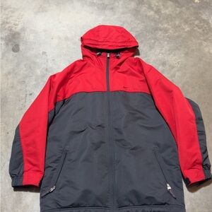 Nike Vintage 90s Black and Red Puffer Jacket Coat Size XXL